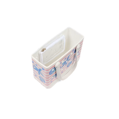 Bitty Bogg Bag - Pink Stripes & Blue Shells